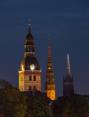 Old churches in Riga, Latvia