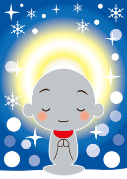 雪の中で輝く慈悲の光