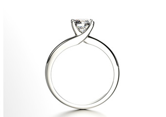 Ring with Diamond. Jewelry background