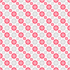 Cute different vector seamless pattern. Pink, white and grey