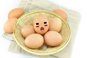 Eggs on Basket