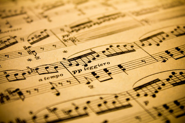 Sepia Sheet Music Background