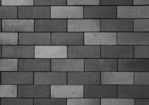 brick wall closeup, black and white