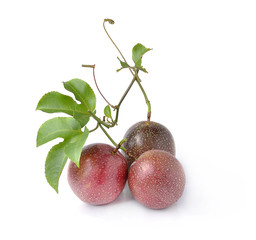 Passion fruit isolated on white background
