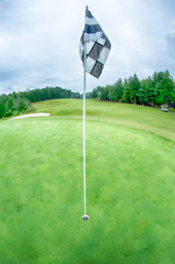 Obraz premium golf course on a cloudy day