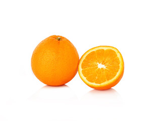 Orange fruit isolated on white background