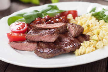 Grilled beef steak