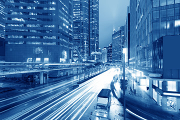 Fototapeta premium traffic in Hong Kong at night