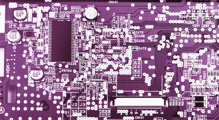 Modern electronic board close-up