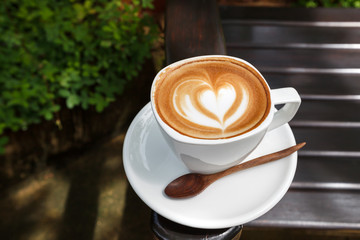 Cup of latte coffee