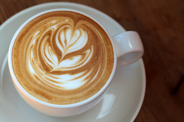 Cup of latte coffee