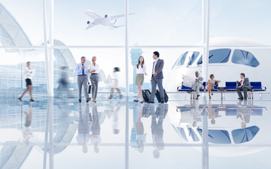 Group of People in the Airport