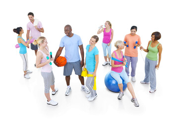 Group of Healthy People in the Fitness