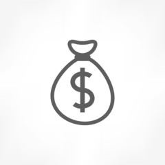 money bag dollar icon
