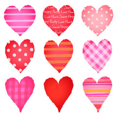 いろいろなパターン　ハート　セット