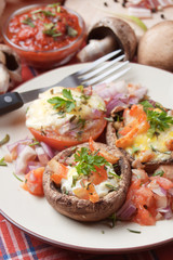 Stuffed portabello mushrooms