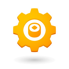 Obraz premium Gear icon with a sushi