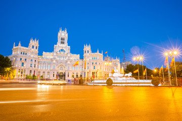 Fototapeta na wymiar Plaza de la Cibeles Madrid Spain
