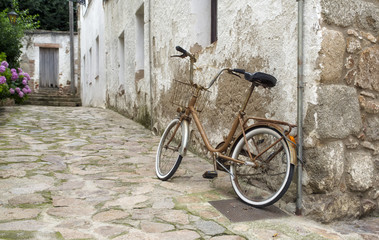 Fototapeta na wymiar Bike in city street. Europe.Spain