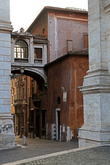 Narrow streets of Rome, Italy
