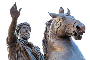 Naklejka premium Marcus Aurelius at the Campidoglio in Rome, Italy
