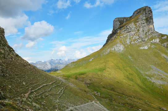 Mountain summit Casterau in the Atlantic Pyrenees