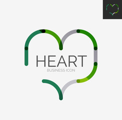 Minimal line design logo, heart icon