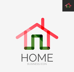 Minimal line design logo, home icon