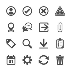 toolbar icon set, vector eps10