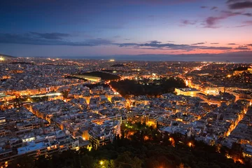 Badezimmer Foto Rückwand Blick auf Athen vom Lycabettus-Hügel, Griechenland. © milangonda