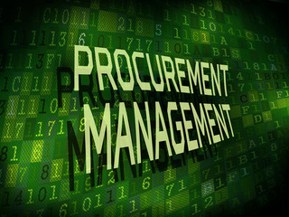 procurement management words isolated on digital background