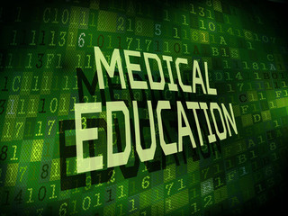 medical education words isolated on digital background