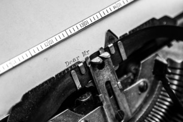 Old typewriter - Dear Mr. - 71932440