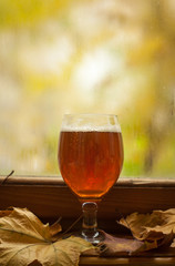 Autumn beer glass