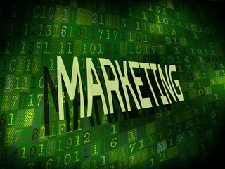 marketing word isolated on digital background