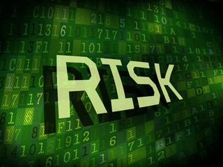 risk word isolated on digital background