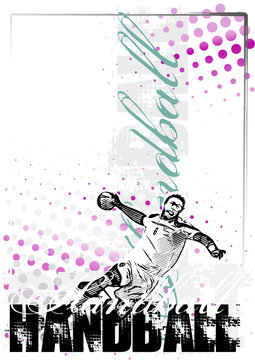 handball vector poster background
