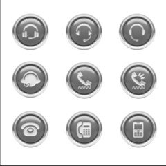 Contact Icons isolated on white