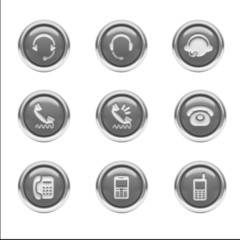 Contact Icons isolated on white