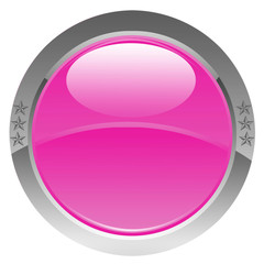 bouton rose étoiles