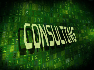 consulting word isolated on digital background