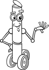 fanatasy robot cartoon coloring page
