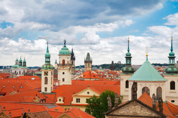 Obraz premium Prague spires from above