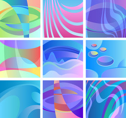 background glow abstract design set