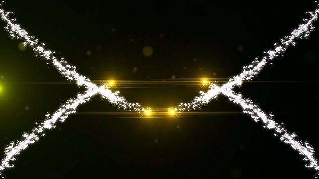 Optical & particle with cross yellow flare
