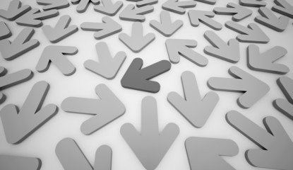 Black and white arrows business