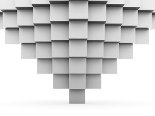 Black and white abstract cubes background