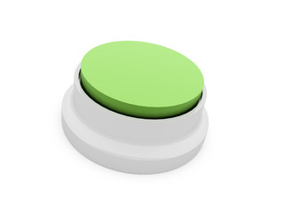 Green button isolated on white