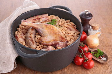 meat and white beans