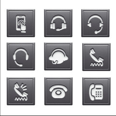 Contact Icons isolated on white